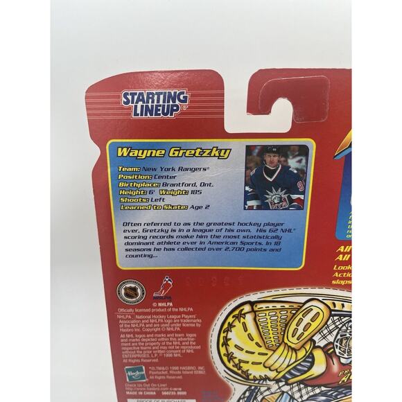 1998 HASBRO STARTING LINEUP NHL PRO ACTION WAYNE GRETZKY NEW YORK RANGERS HOF - Picture 5 of 8